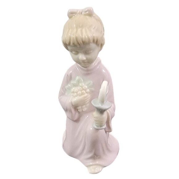 Vintage Roman Holy Communion Porcelain 4" Girl Figurine Religious Collectible - Picture 3 of 16